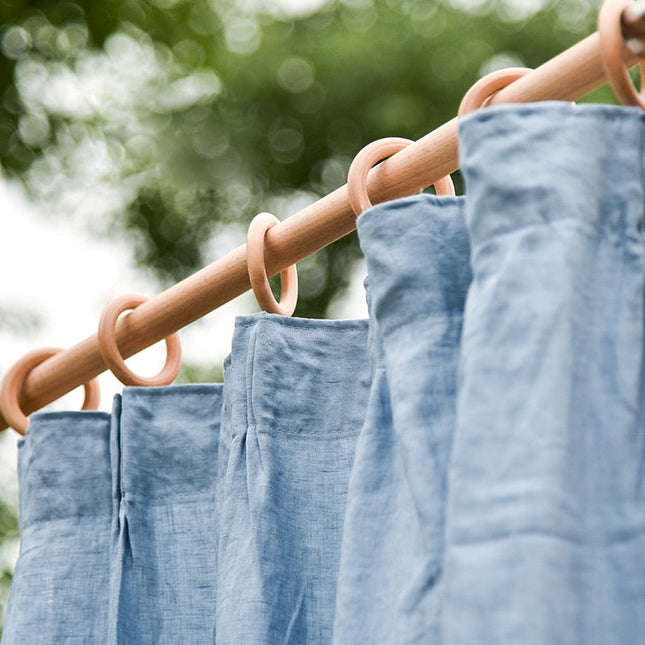 Barra de cortina imitación madera