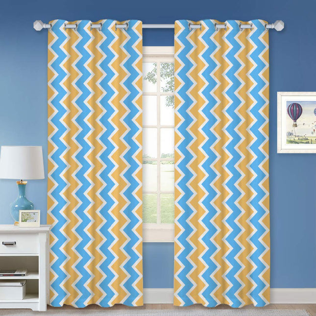 Cortina infantil con diseño chevron