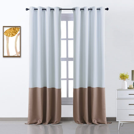 Cortina opaca bicolor para salón moderno