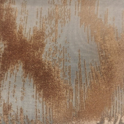 Cortina Opaca Abstracta Color Tierra Siena