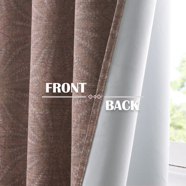 Cortina opaca con estampado mandala