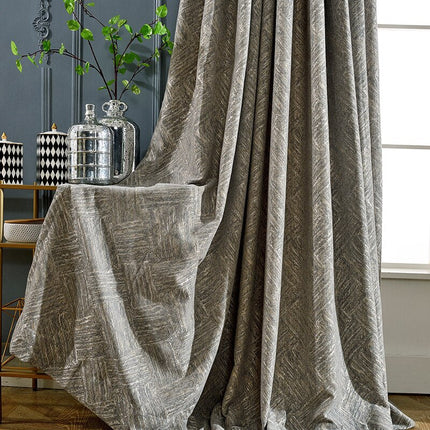 Cortina opaca con tejido texturizado