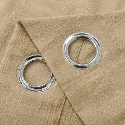 Cortina texturizada de salón con ojales