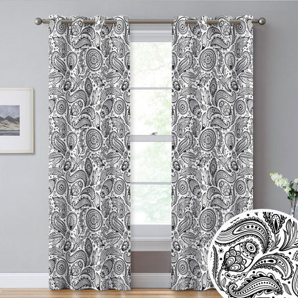 Cortina con estampado de cachemira