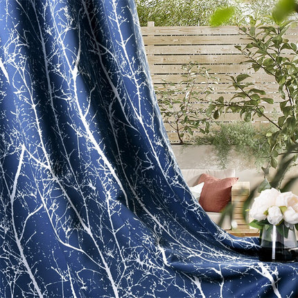 Cortina exterior con estampado de ramas