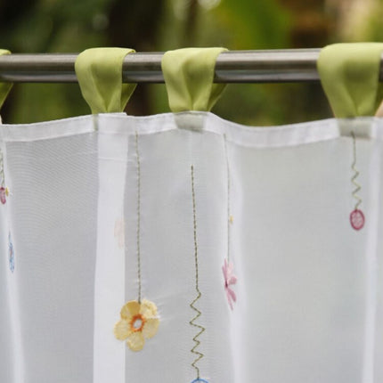 Juego de visillos para cocina bordados