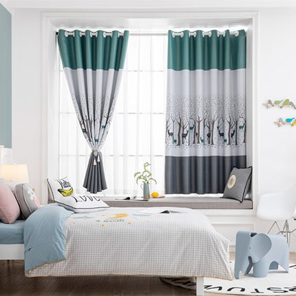 Cortina infantil con diseño de ciervos