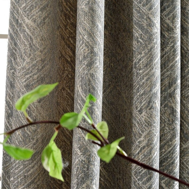 Cortina opaca con tejido texturizado