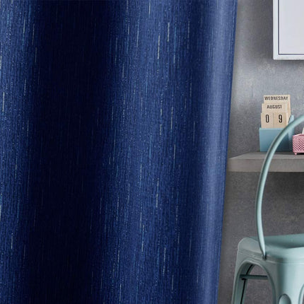 Cortina de tela efecto lino para salón