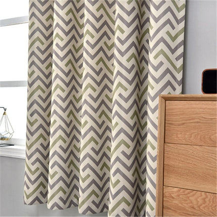 Cortina moderna con estampado de chevron
