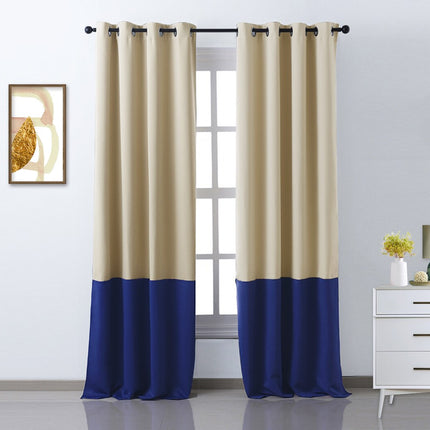 Cortina opaca bicolor para salón moderno