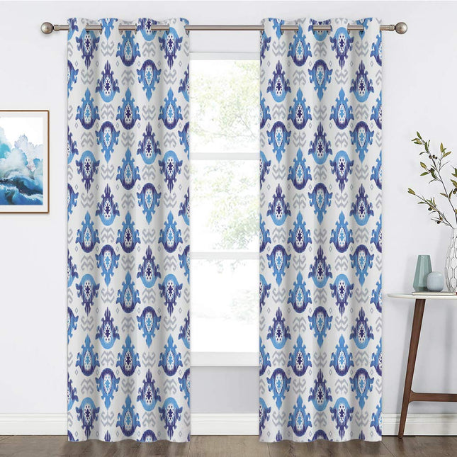 Cortina Estampada con Motivos Étnicos