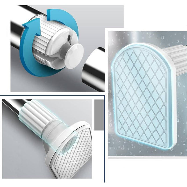 Barra de cortina extensible sin taladro