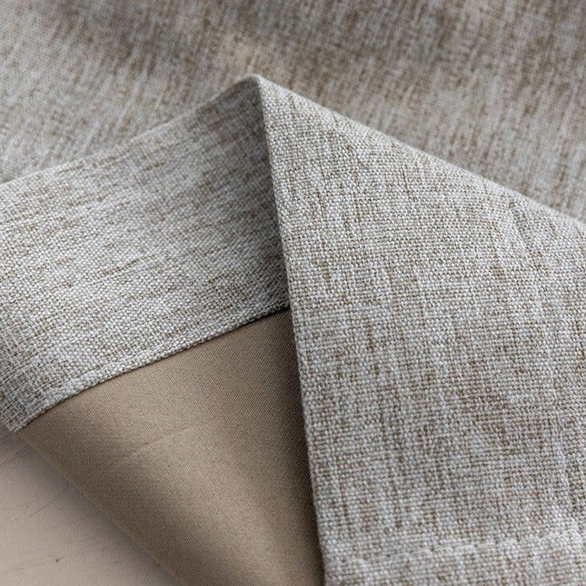 Cortina opaca de salón color beige
