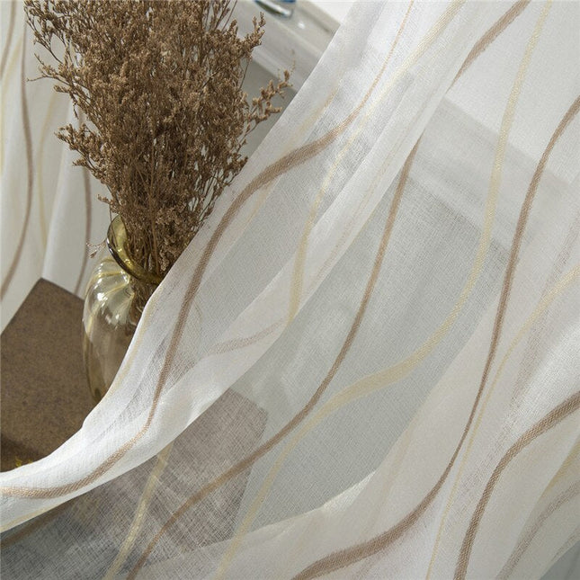Visillo moderno con líneas onduladas