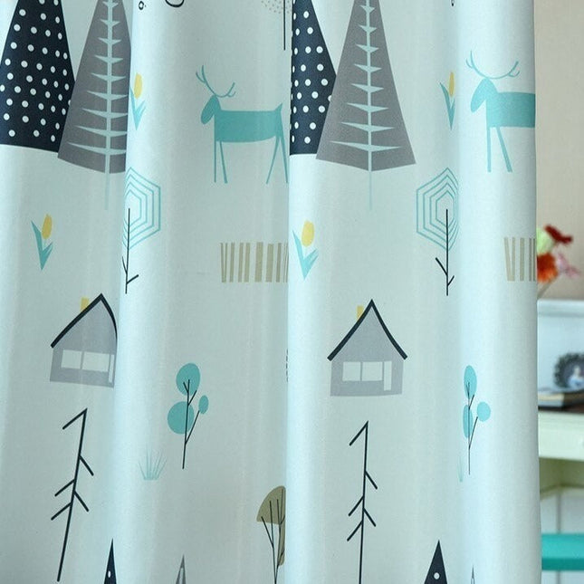 Cortina opaca infantil de diseño nórdico.