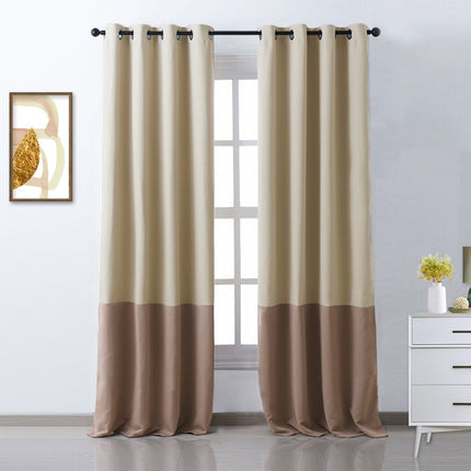 Cortina opaca bicolor para salón moderno