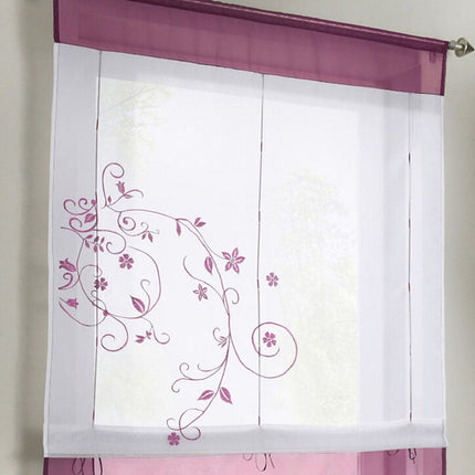 Visillo blanco bordado para ventana