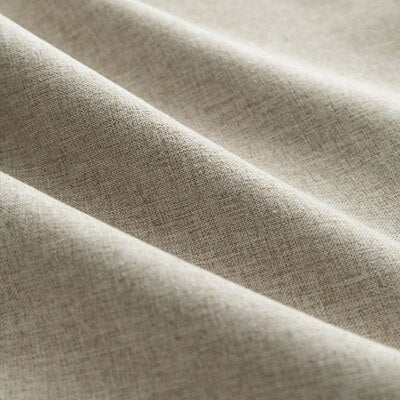 Cortina opaca beige con efecto lino
