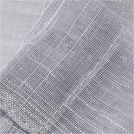 Visillo blanco con sutil trama cuadros