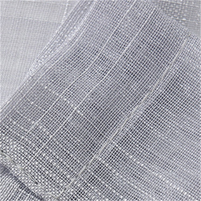 Visillo blanco con sutil trama cuadros