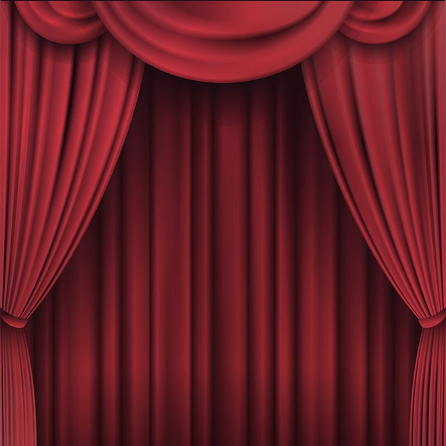Cortina roja estilo telón de teatro