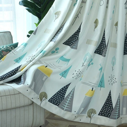 Cortina opaca infantil de diseño nórdico.