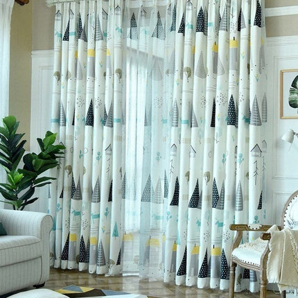 Cortina opaca infantil de diseño nórdico.