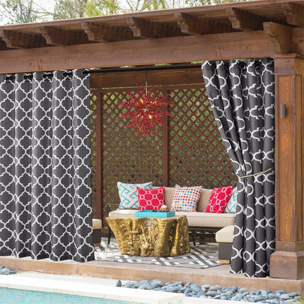 Cortina de Exterior con Estampado Marroquí