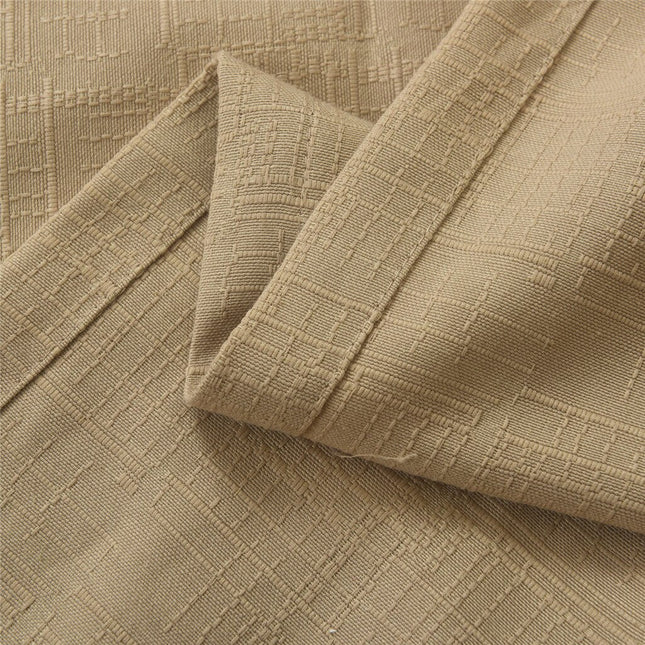 Cortina texturizada de salón con ojales