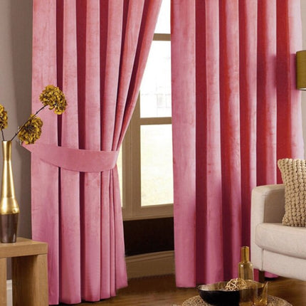 Cortina Opaca de Terciopelo Rosa
