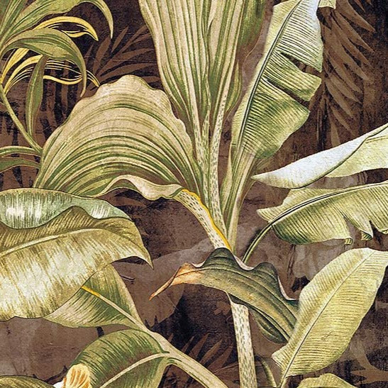 Cortina Opaca con Estampado Tropical Selva