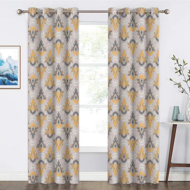 Cortina Estampada con Motivos Étnicos