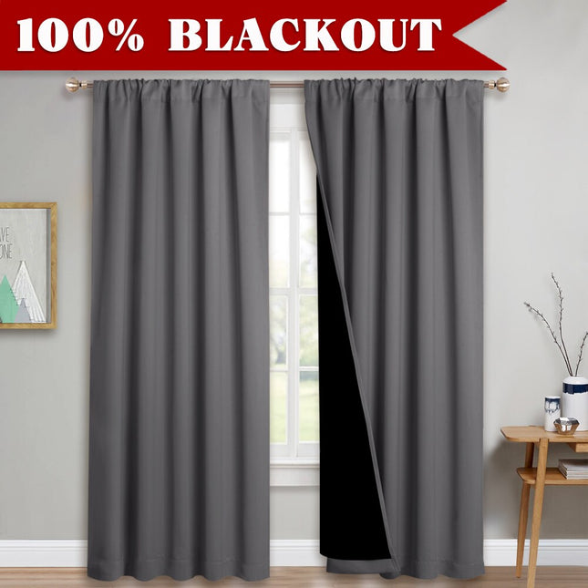 Cortina Opaca de Tejido Gris Jaspeado