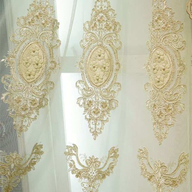 Visillo bordado para salón estilo clásico