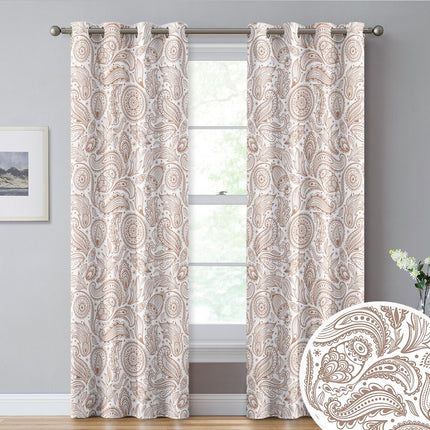 Cortina con estampado de cachemira