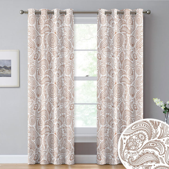 Cortina con estampado de cachemira