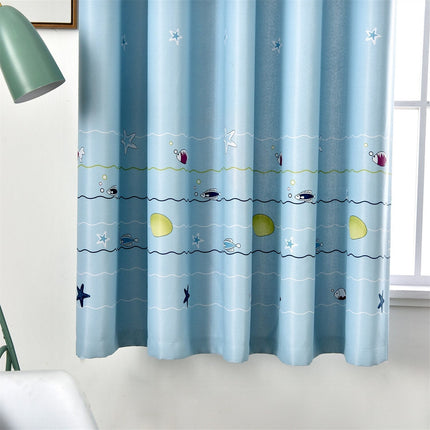 Cortina infantil con estampado del mar