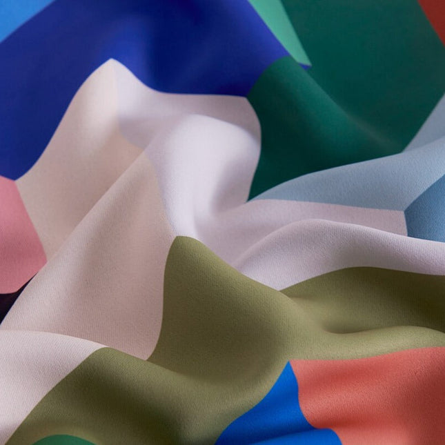 Cortina de exterior con estampado geométrico