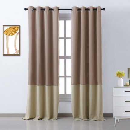 Cortina opaca bicolor para salón moderno