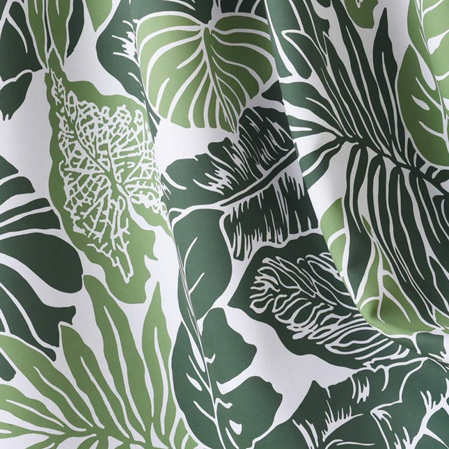 Visillo de cocina con estampado tropical