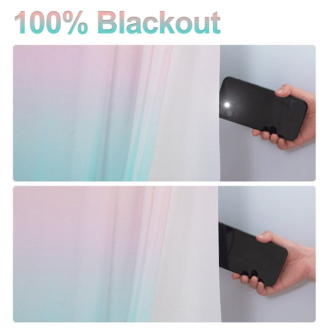 Cortina opaca doble con visillo degradado