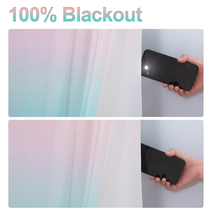 Cortina opaca doble con visillo degradado