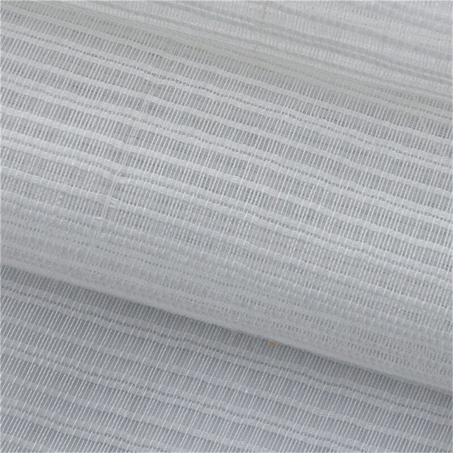 Visillo blanco con textura y ojales