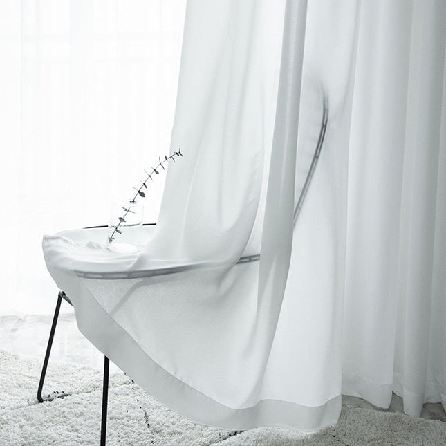 Visillo Blanco Efecto Lino Translúcido