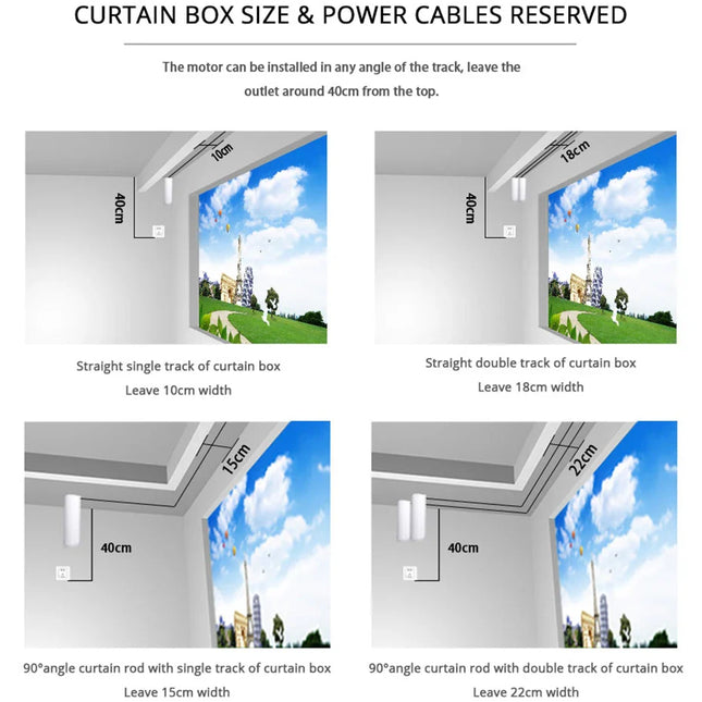 Riel para cortina eléctrico inteligente
