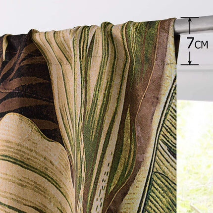 Cortina Opaca con Estampado Tropical Selva