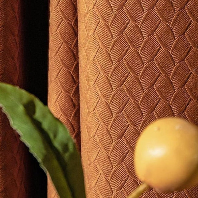 Cortina opaca texturizada para dormitorio