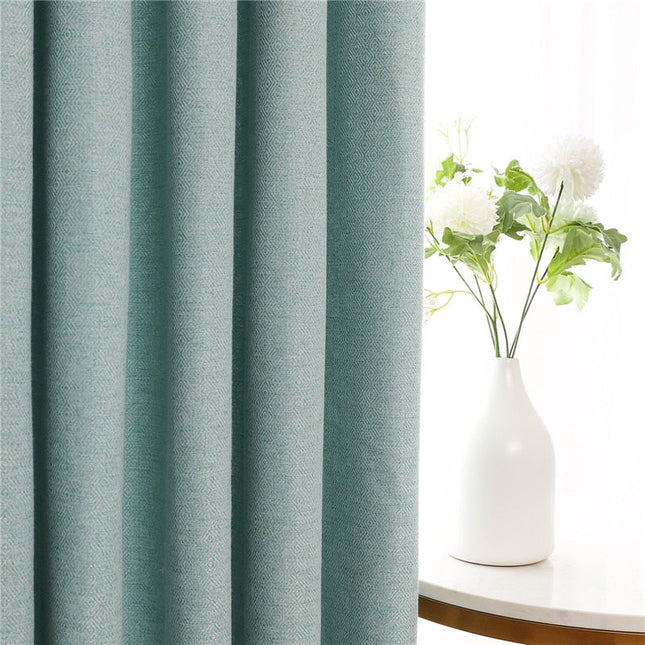 Cortina Semi-Opaca Salón color Turquesa