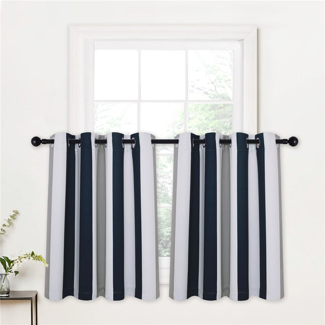 Cortina corta opaca a rayas